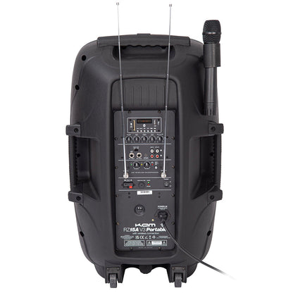 KAM RZ15AP V3 15" Portable 1000W Bluetooth PA Speaker - With Microphone