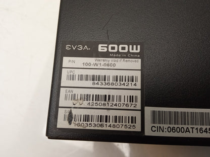 EVGA 600W Desktop PSU ATX Power Supply Unit 100-W1-0600