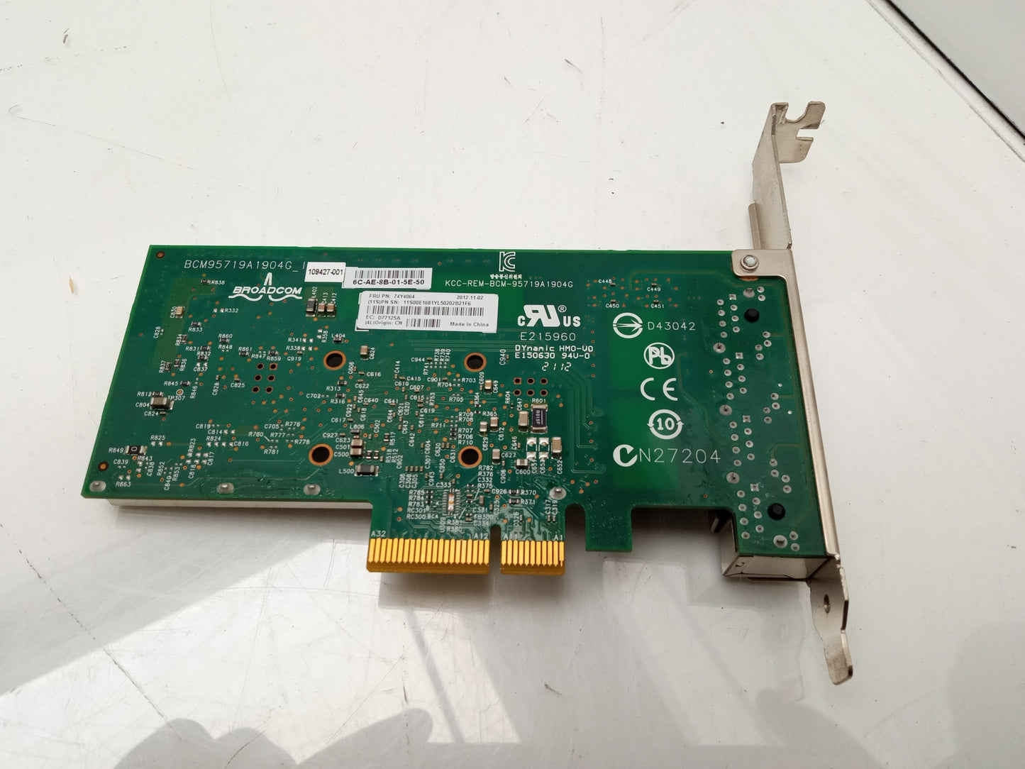 IBM Broadcom 5719 4 Port RJ-45 Gigabit PCIe Network Card Adapter 74Y4064