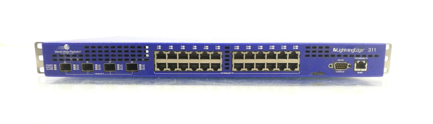 Worldwide Packets Lightning Edge 311 LE-311 Fast Ethernet 24 Port Network Switch