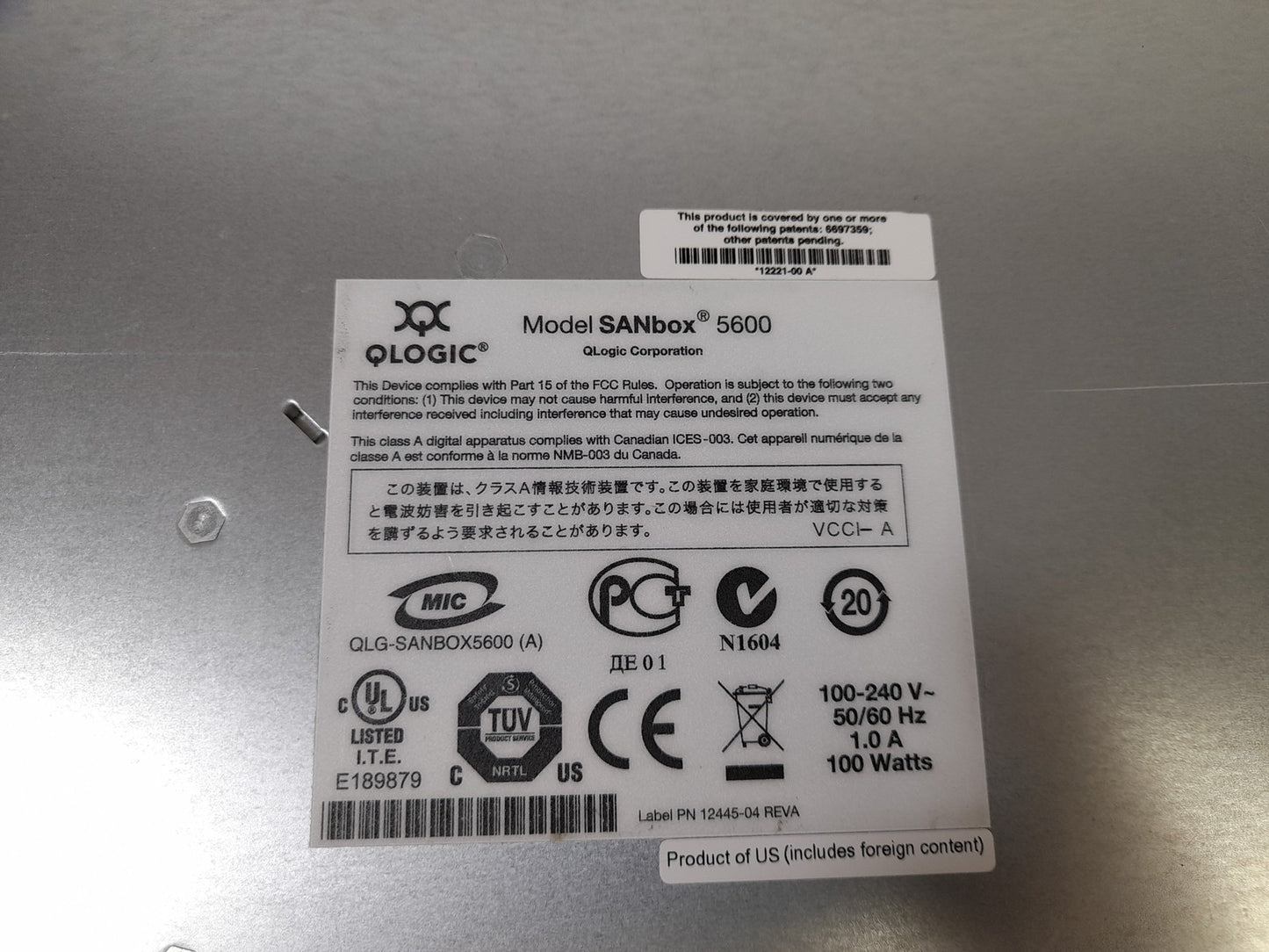 QLogic 8B5600Q-08A QLogic SANBox 5600 SAN Switch