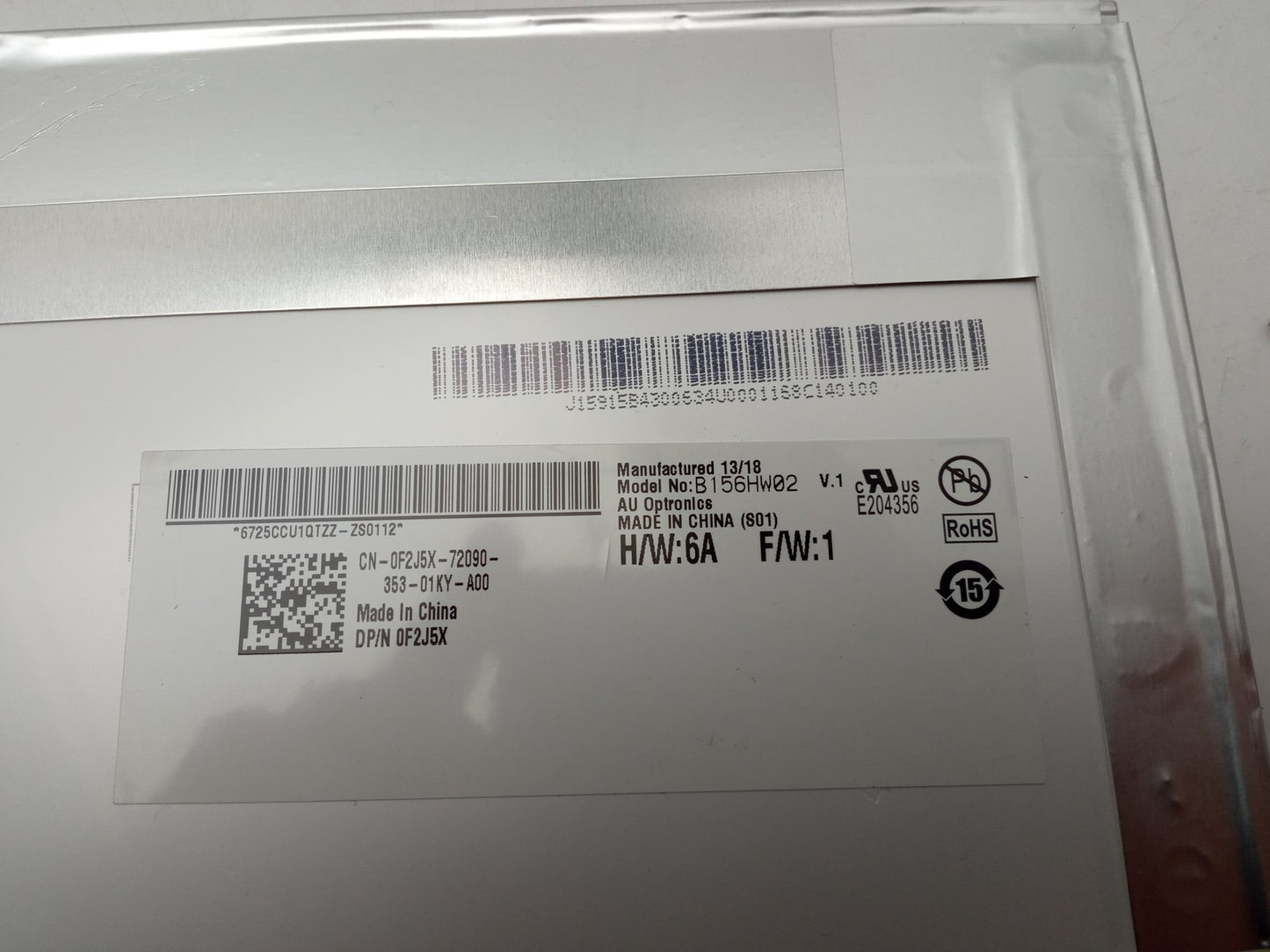 AU Optronics B156HW02 V.1 15.6" Laptop Replacement LCD Display Panel