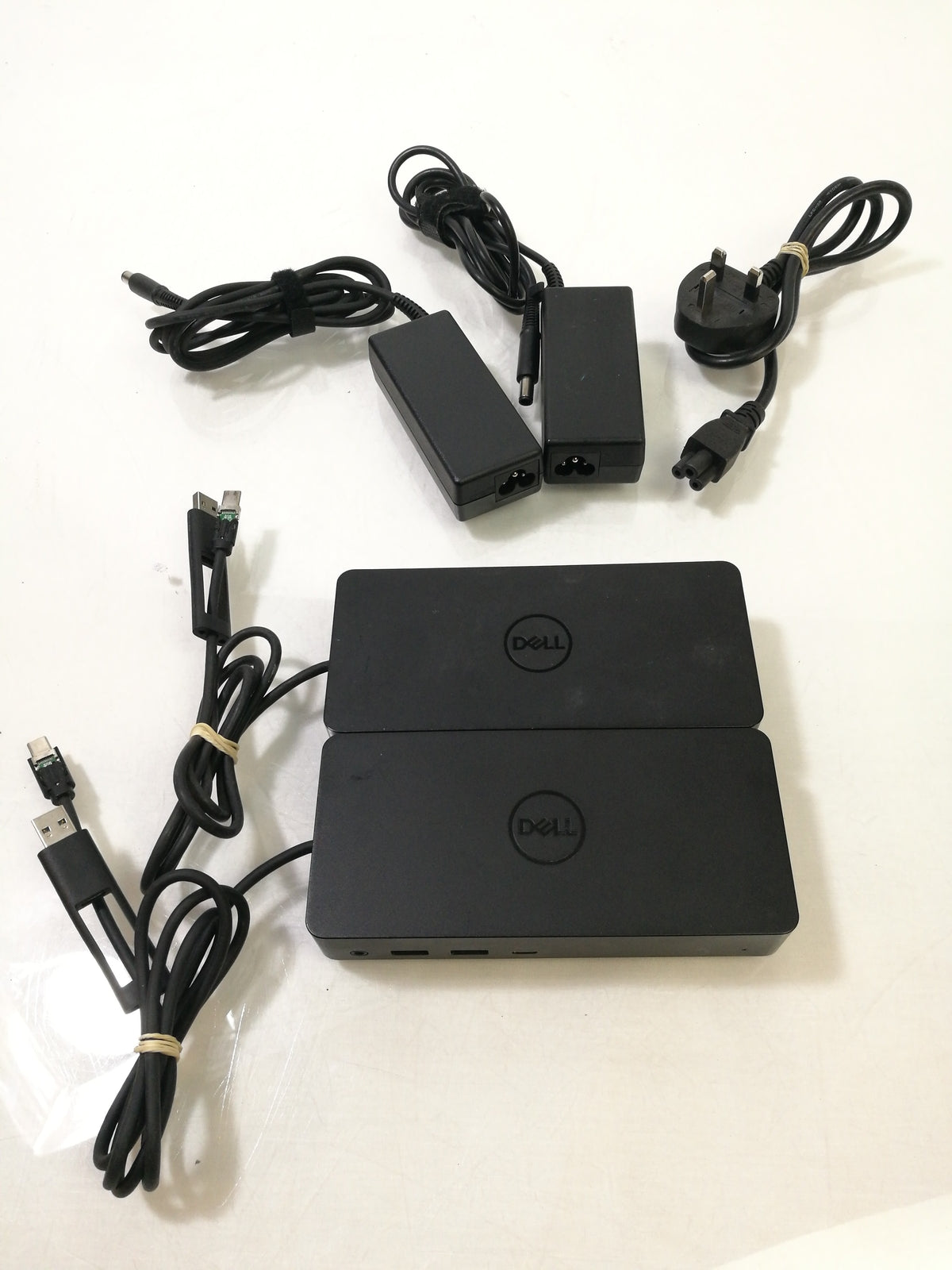 Job Lot 2 x Dell D6000 Universal Dock USB-C Type C 130W - Working but frayed