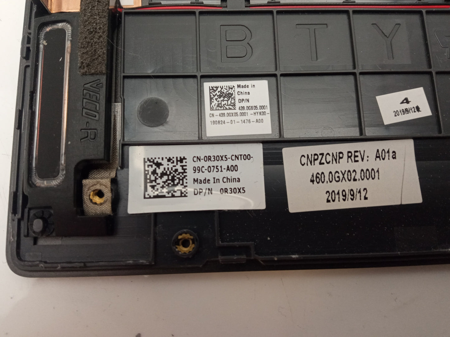 Dell Vostro 5391 Laptop UK Palmrest Keyboard Touchpad Assembly 0R30X5 R30X5