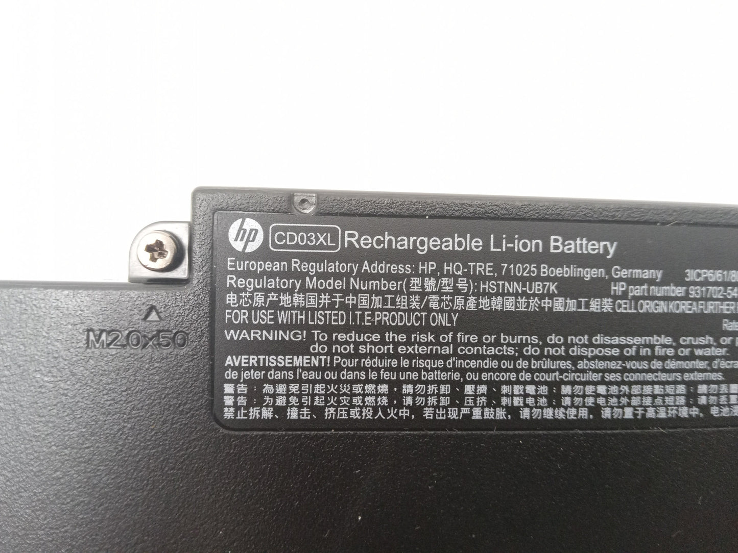 HP 48Wh 11.4V 4000mAh Replacement Laptop Battery CD03XL