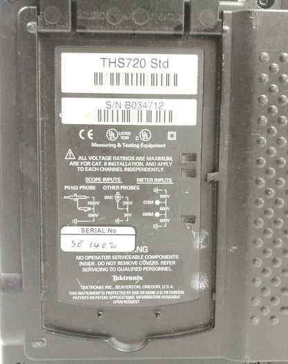 Tektronix TekScope THS720 Std Dual-Channel 100 MHz Handheld Oscilloscope