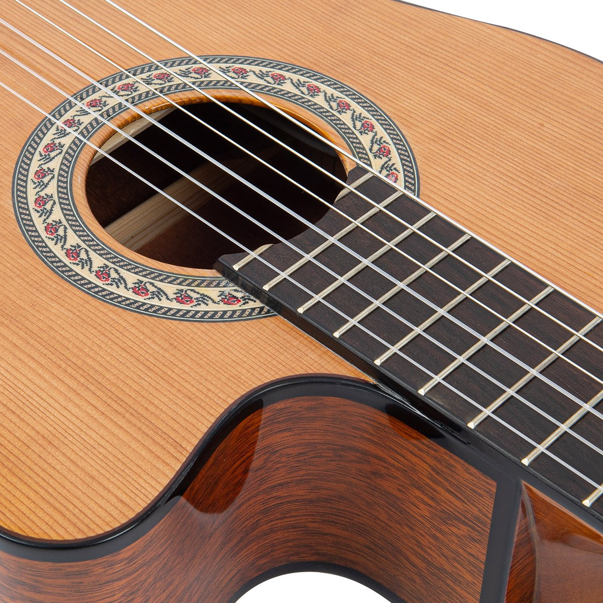 Santos Martinez Preludio Cutaway Electro-Classic Guitar ~ Natural High Gloss