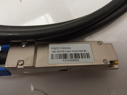 100G QSFP28 Copper Twinax Cable 3 Meter FQCC100G03