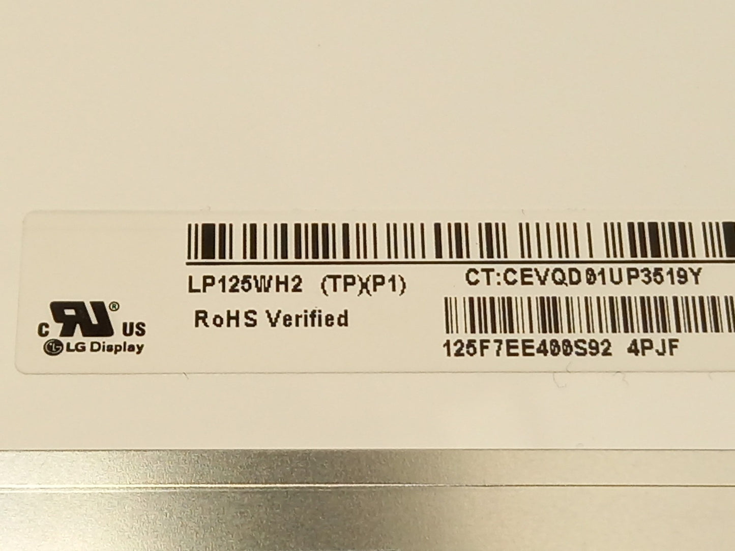 LG Display LP125WH2 (TP)(P1) 12.5" Laptop LCD Display Panel