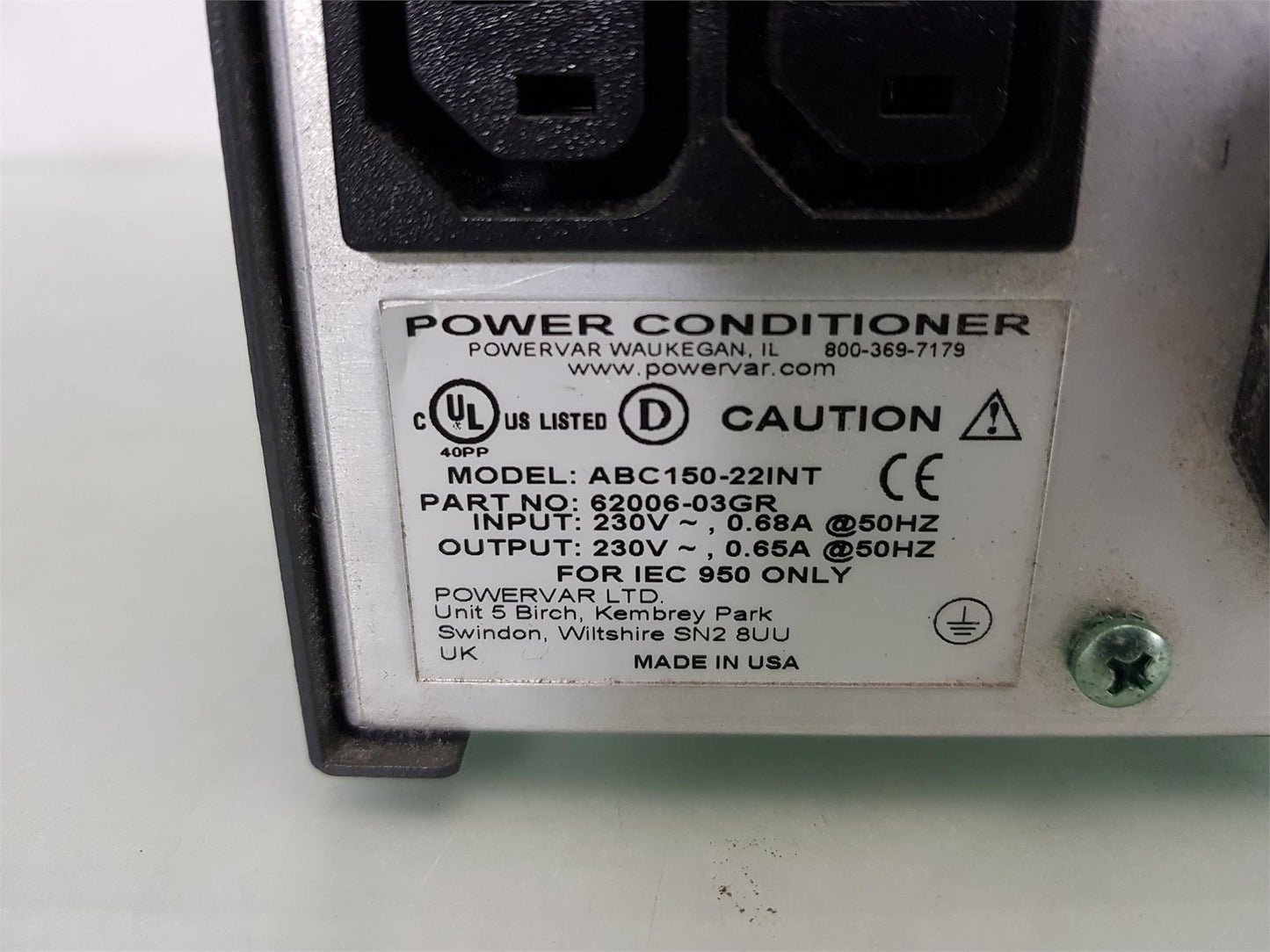 Powervar ABC150-22INT Voltage Regulator And Power Conditioner