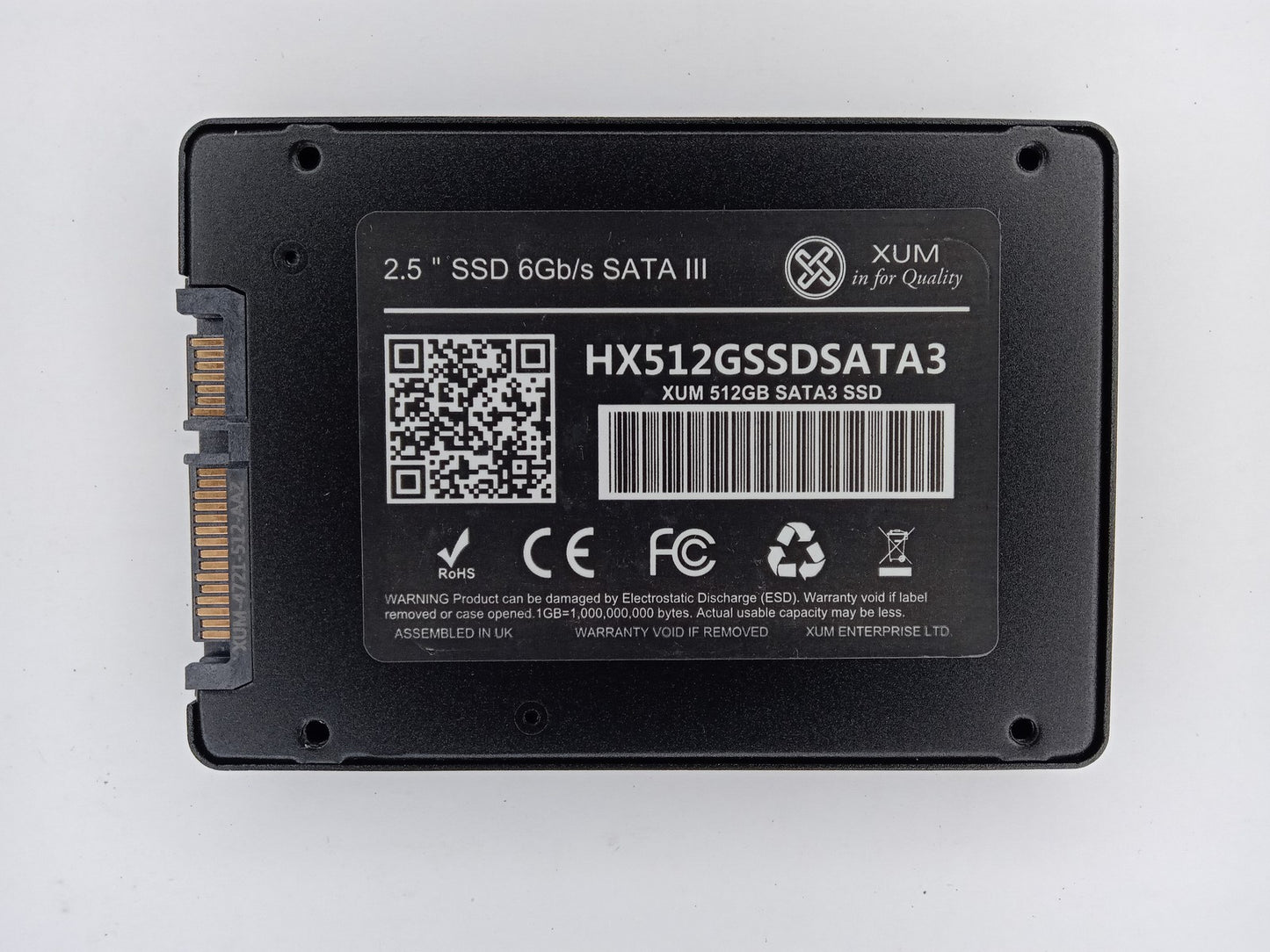 XUM HX512GSSDSATA3 512GB 2.5" Solid State Drive SATA SSD