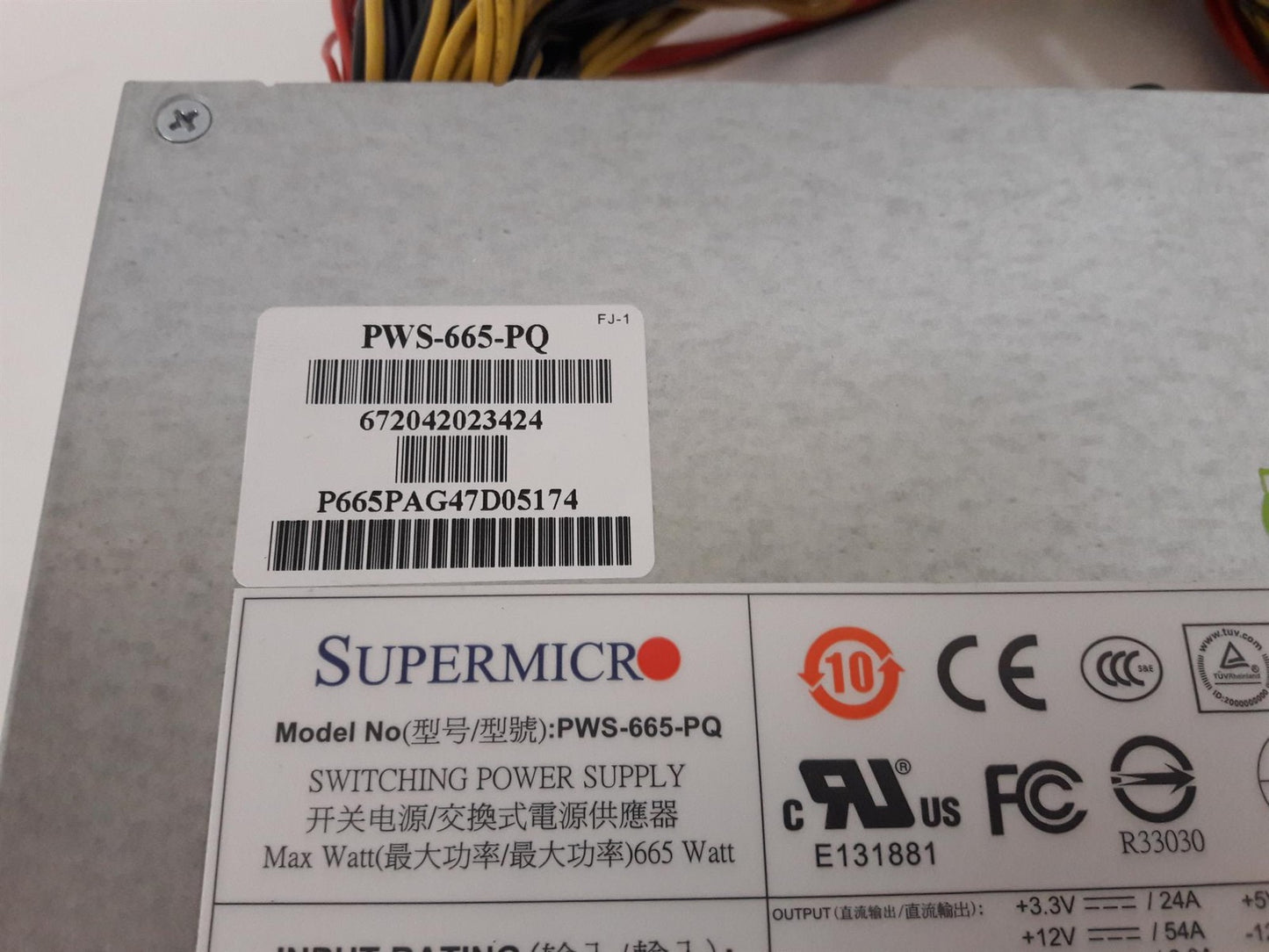 SuperMicro DPS-665AB A 665W Power Supply Unit PWS-665-PQ