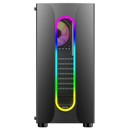 CiT Sauron Mid Tower Black ATX RGB PC Gaming Case CITSAURON