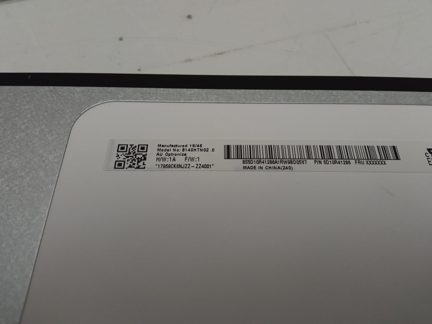 AU Optronics B140HTN02.0 14" Laptop Replacement LCD Display Panel