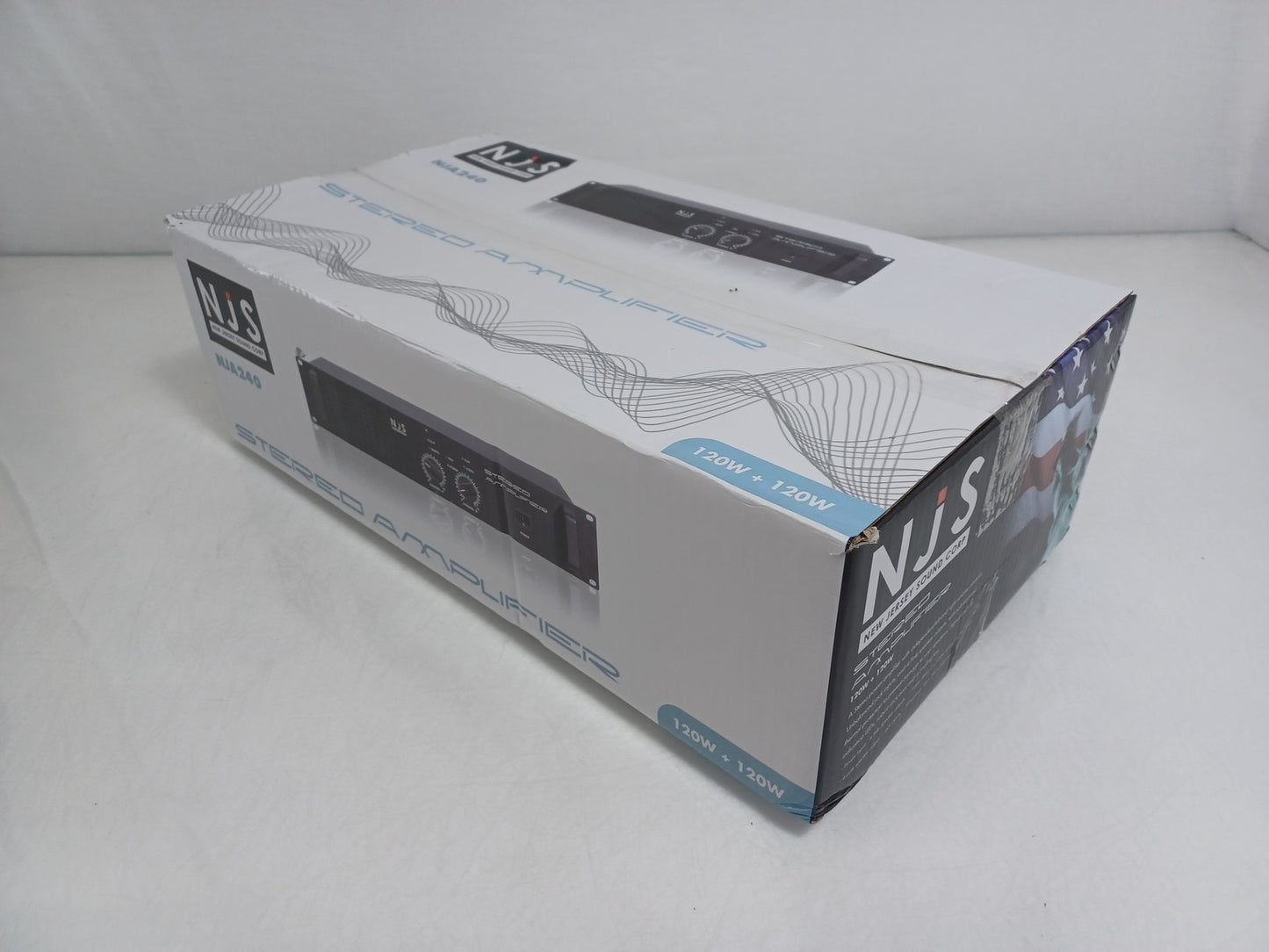 NJS NJA240 Stereo 2x 120W RMS 2U Rackmount Power Amplifier