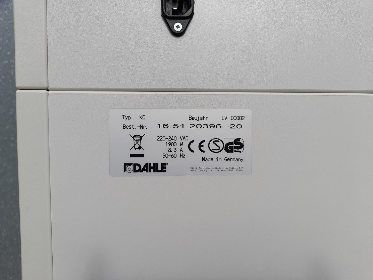 Dahle 20396 KC 3.9x40mm High Capacity Cross Cut Shredder