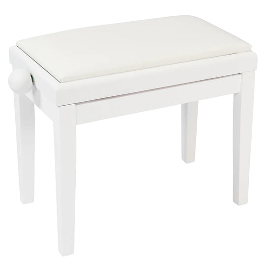 Kinsman KPB03PWH Adjustable Piano Bench ~ Polished Gloss White