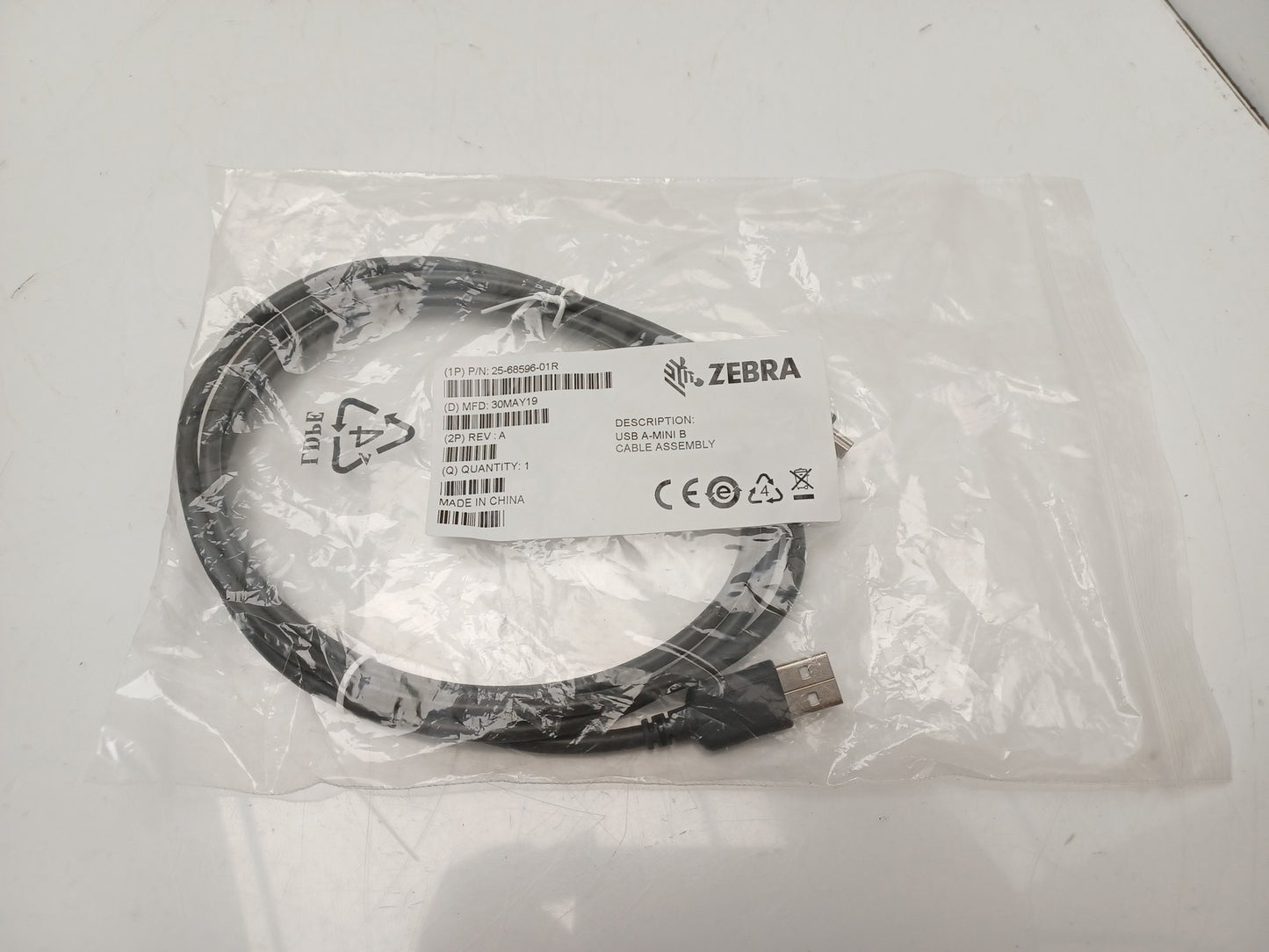 Zebra MC1000 3000 3190 70 WT40XX Client USB Data Transfer Cable 25-68596-01R