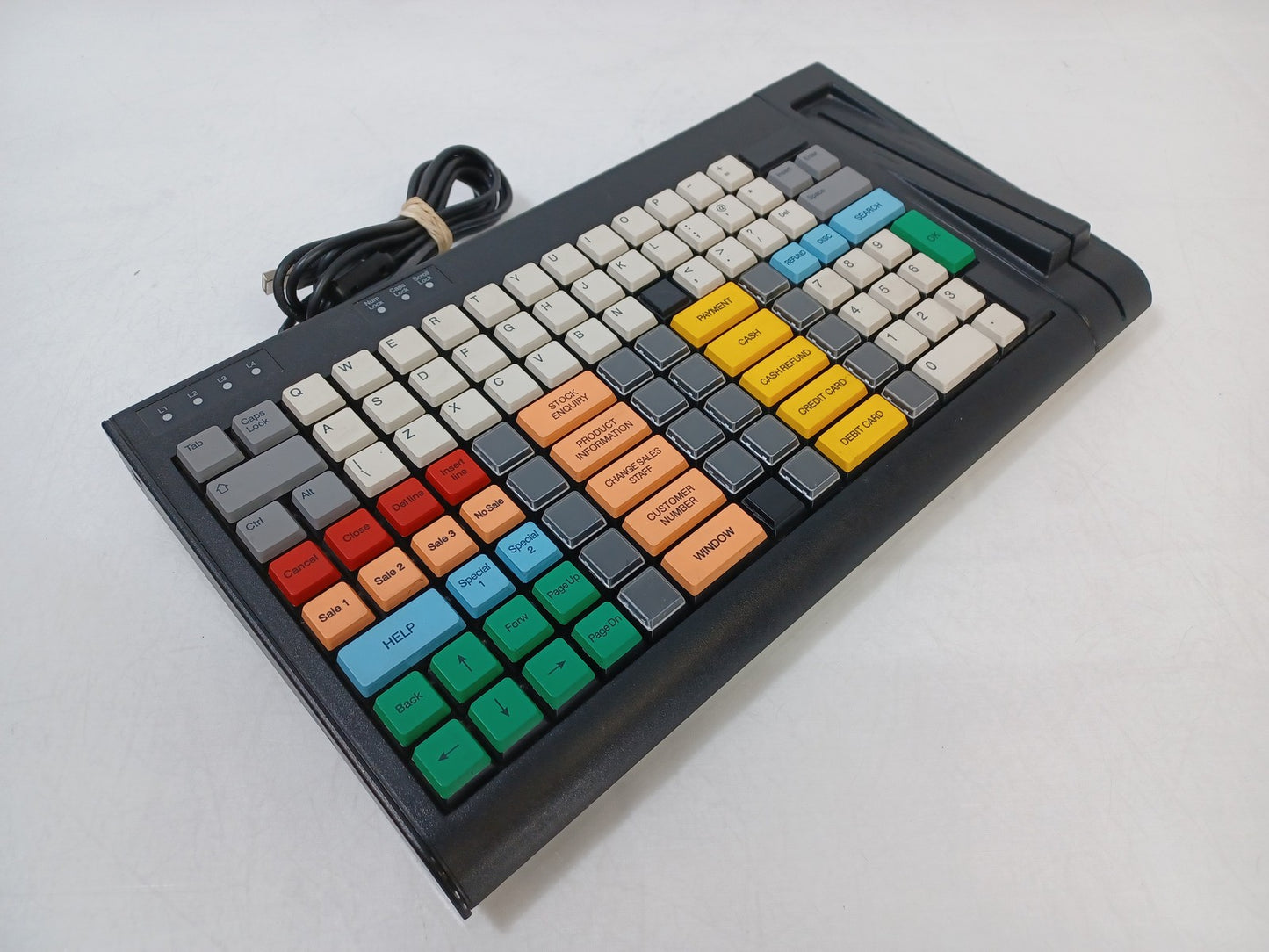 Tipro MID-UU-KM128A-RA-C15 Programmable PC POS Keyboard With Card Reader