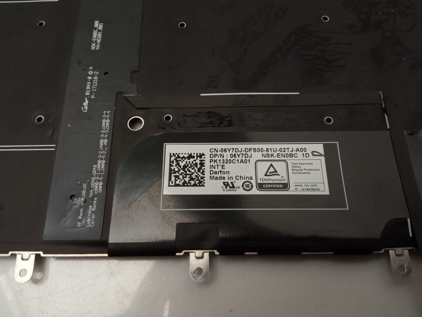 Dell XPS 9370 9380 UK QWERTY Laptop Keyboard 06Y7DJ 6Y7DJ