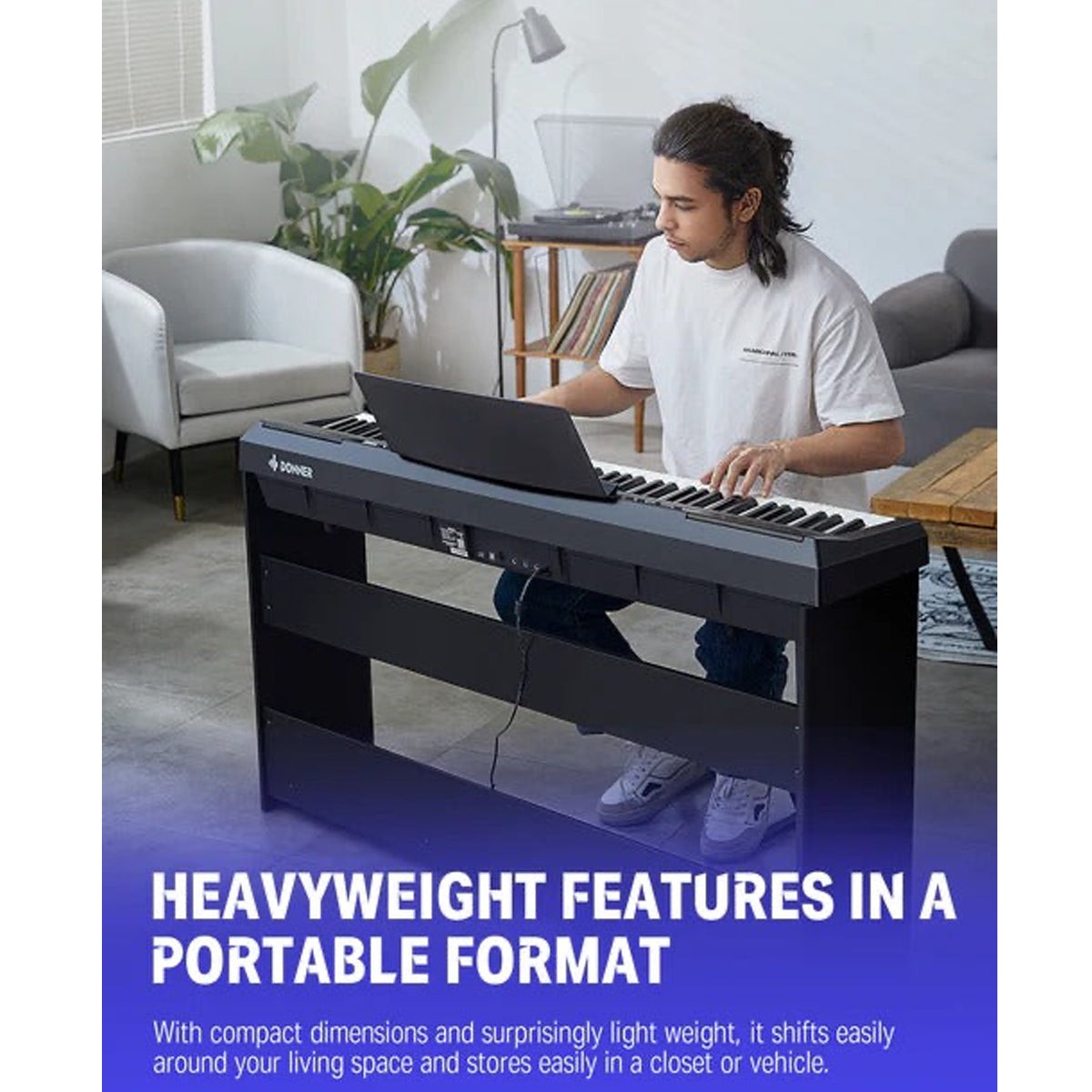 Donner DEP20 ~ 88 Keys Portable Piano - With Stand