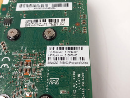 HP Nvidia Quadro K420 2GB DDR3 Video Graphics Card 818244-001 818870-001