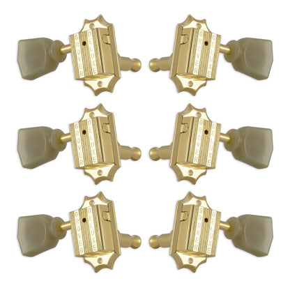 Grover Vintage Machineheads ~ 3+3 ~ Gold