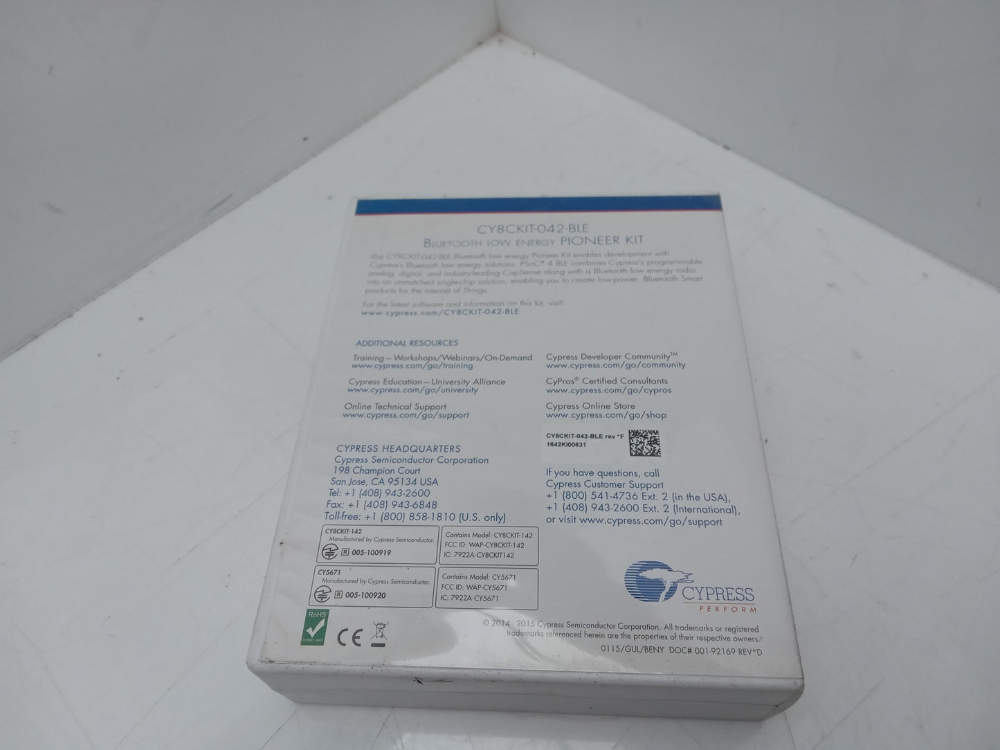 Cypress CY8CKIT-042-BLE Bluetooth Low Energy Pioner Kit