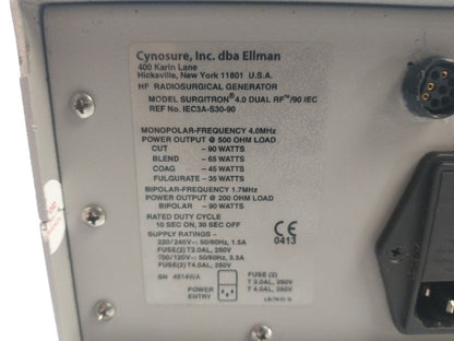Ellman Surgitron Dual EMC 90 Electrosurgical Generator with Foot Controller