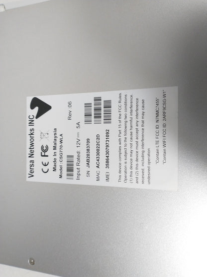 Versa Networks CSG770-WLA Appliance Cloud Services Gateway