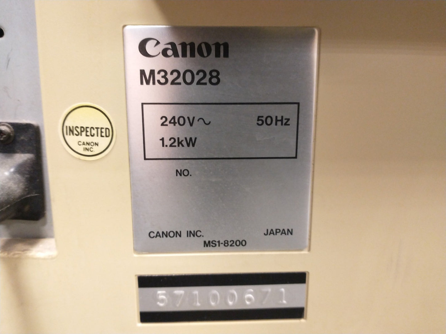 Canon M32028 PC Printer 80 Microfiche Reader - Tested To Power On