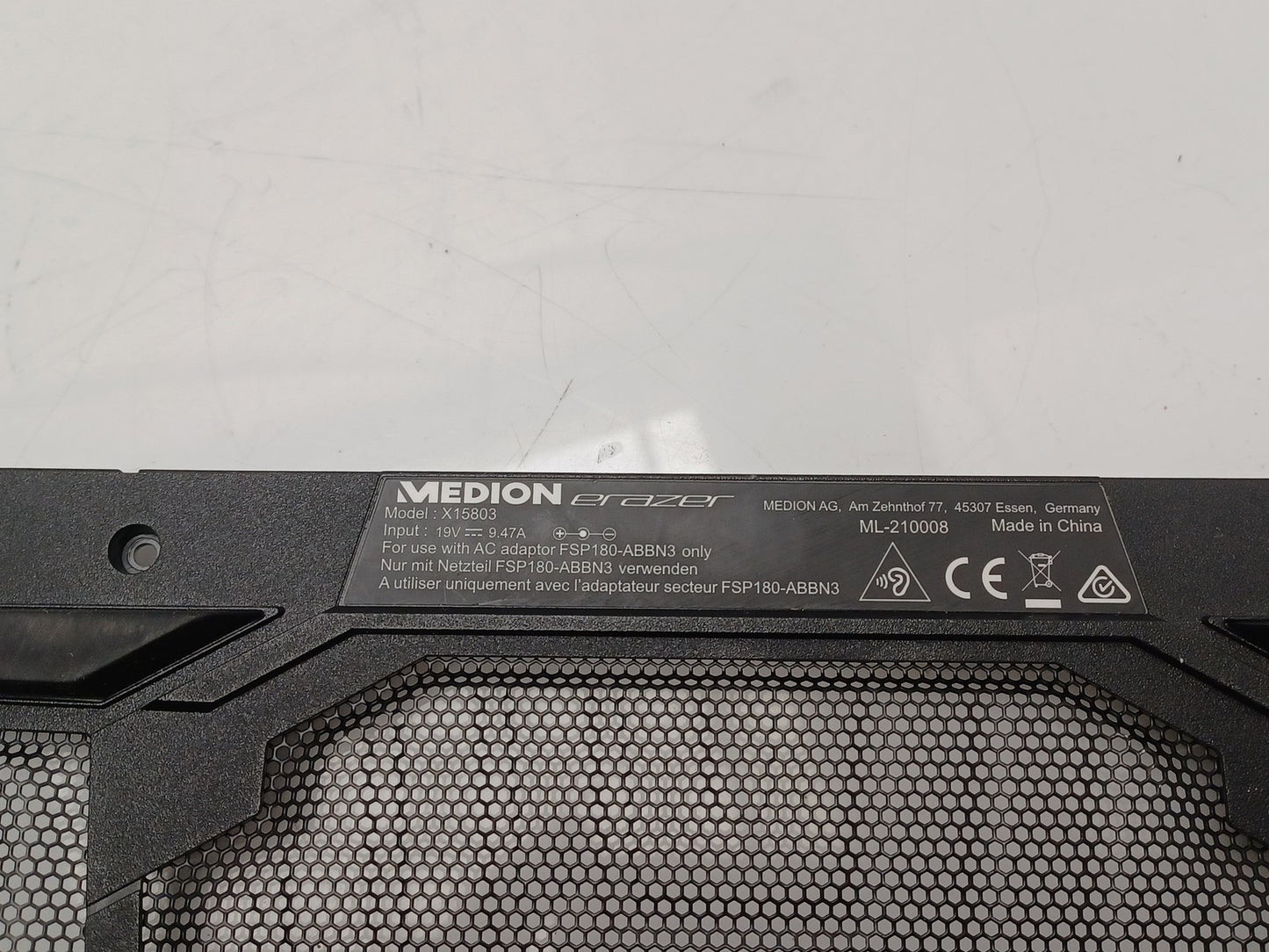 Medion X15803 Laptop UK Bottom Cover Chassis Lid PMARG5ZY10-0214