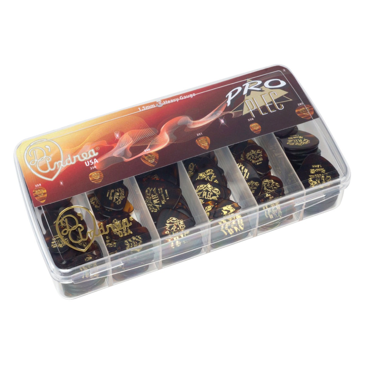 D'Andrea Pro Plecs Pick Kit ~ 6 Shapes ~ 144 Picks