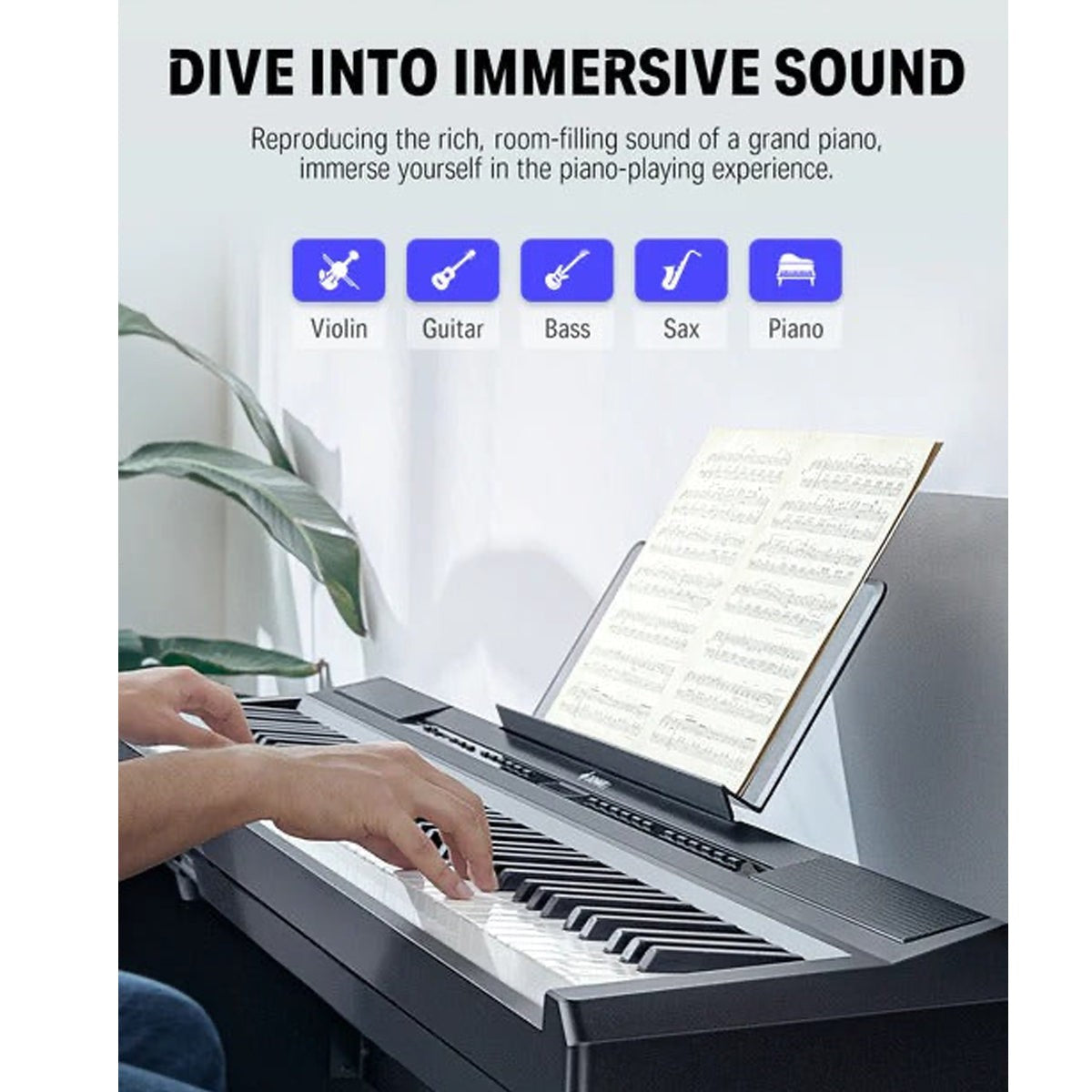 Donner DEP20 ~ 88 Keys Portable Piano - With Stand