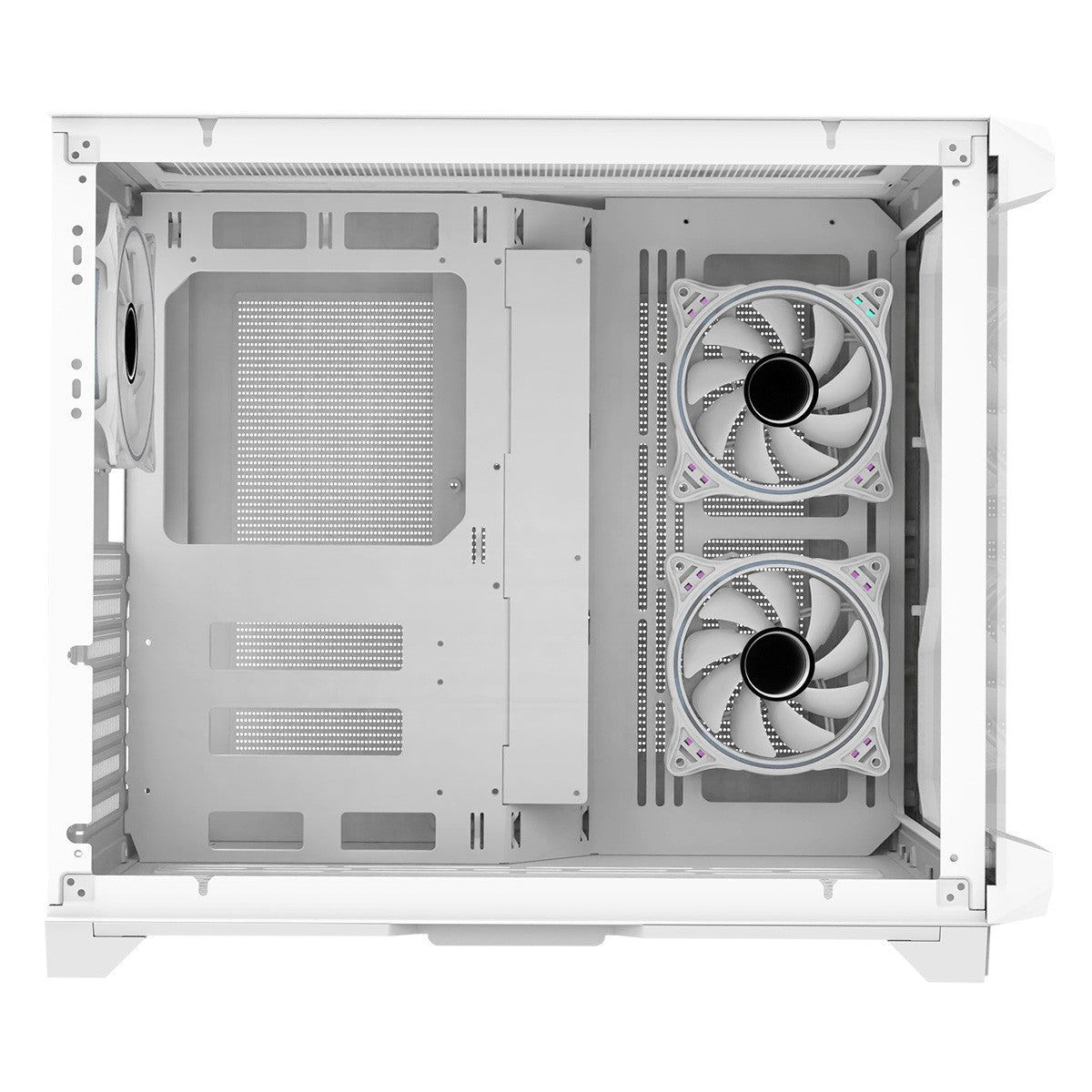 CiT Pro Android X Gaming Cube ATX Mid-Tower Dual Chamber White PC Computer Case