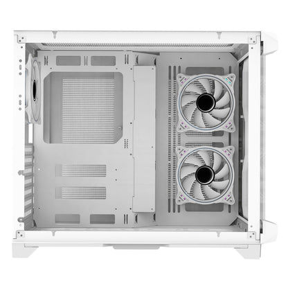 CiT Pro Android X Gaming Cube ATX Mid-Tower Dual Chamber White PC Computer Case