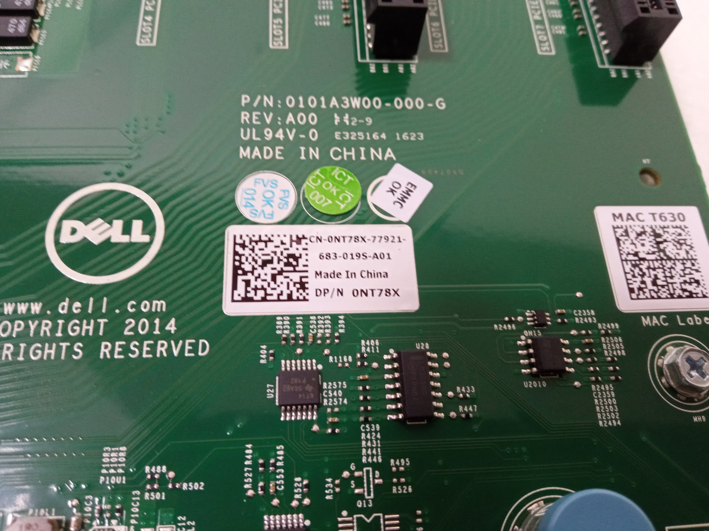 Dell PowerEdge T630 LGA2011 DDR4 Motherboard 0NT78X NT78X - Socket 2 Bent Pins