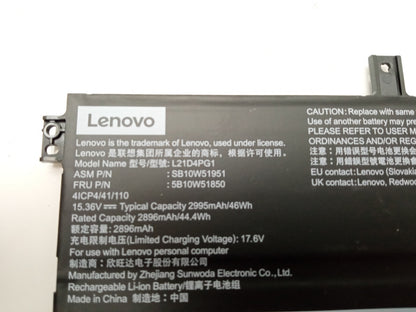 Lenovo 46Wh 15.36V 2995mAh Replacement Laptop Battery L21D4PG1