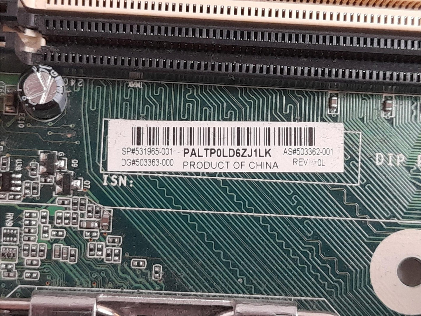 HP Compaq 6000 SFF Pro Socket LGA775 Motherboard 531965-001 503362-001