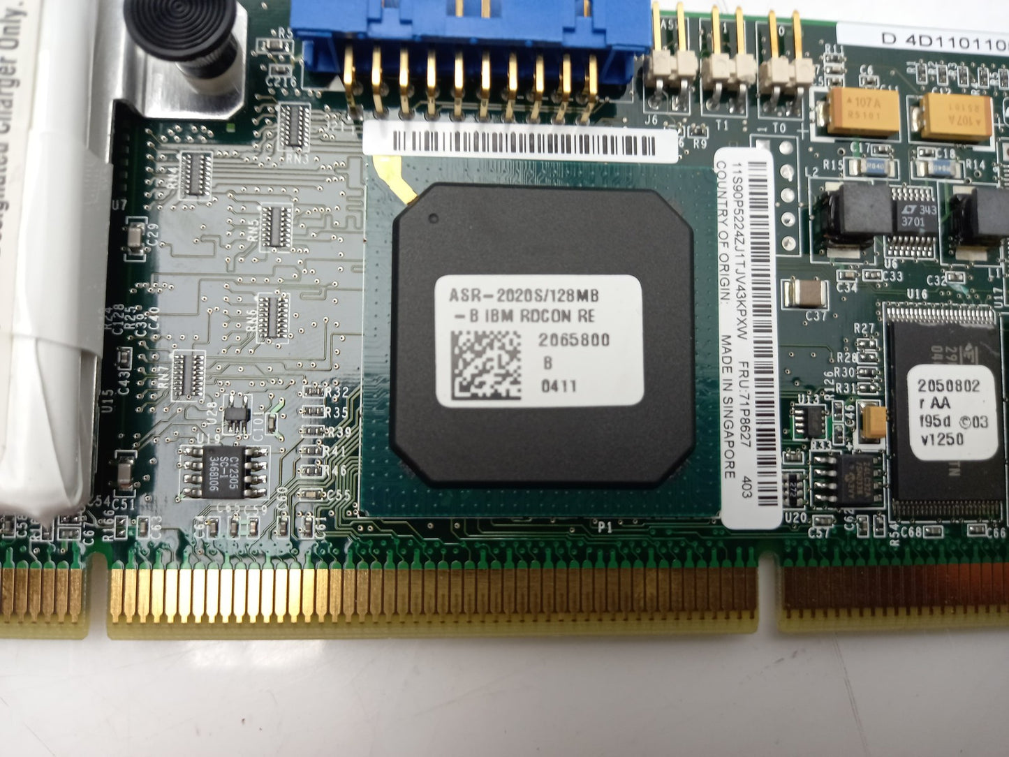 IBM ASR-2020S/128MB Serverraid 6I SCSI Controller Card 71P8627