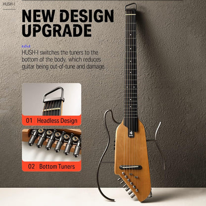 Donner HUSH-I Acoustic Electric Travel Portable Guitar ~ Maple