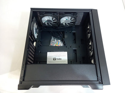 Vida Versa Mid Tower ATX Tempered Glass Windowed Gaming PC Case