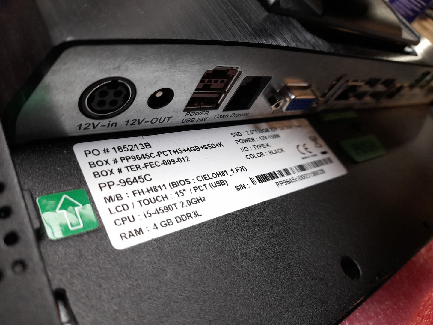 Cielo PP-9645C POS Touchscreen Till i5-4590T 4GB RAM 128GB SSD Win 10 - No PSU