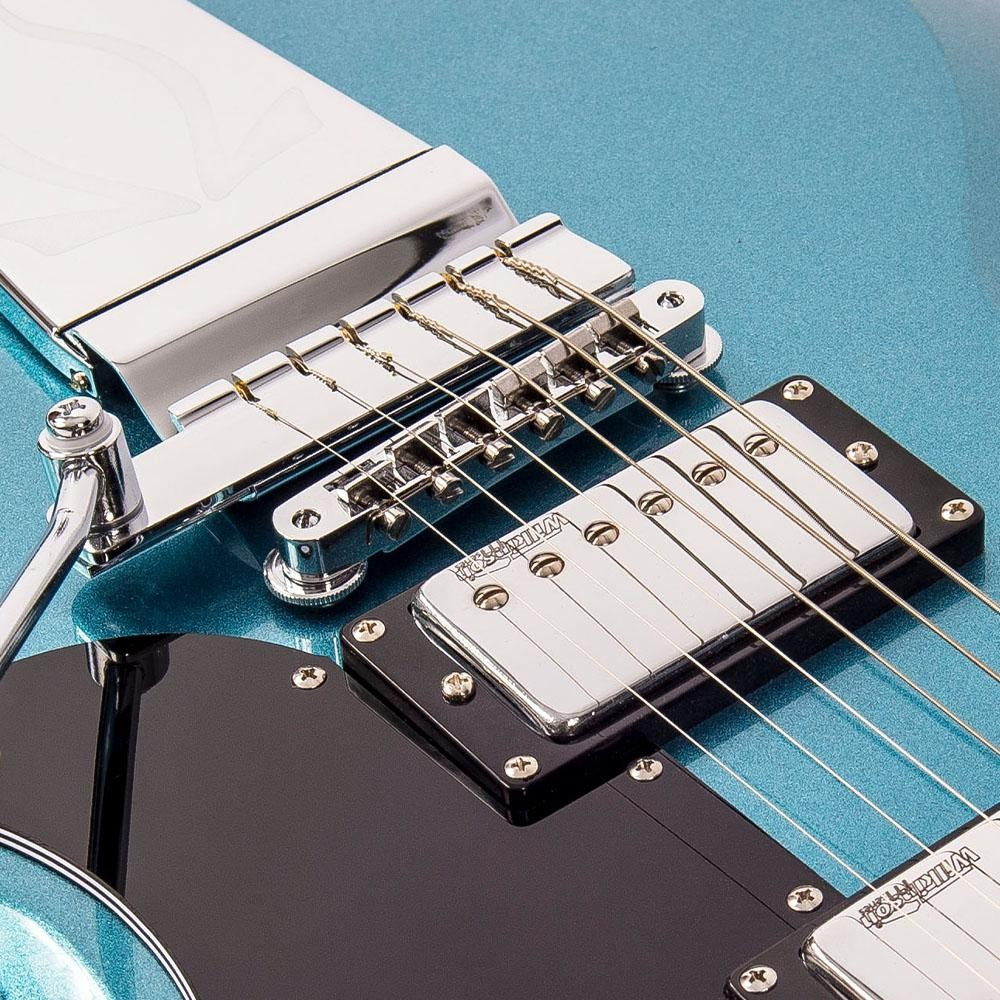 Vintage VS6V ReIssued Guitar - With Vintage Style Vibrato ~ Gun Hill Blue