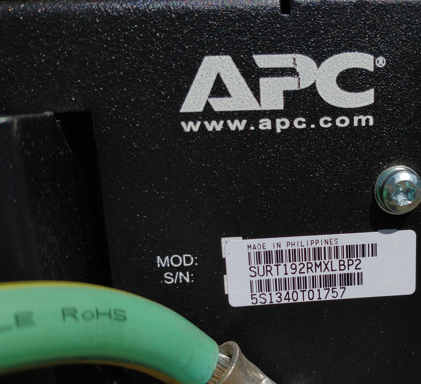 APC SURT20KRMXLI 20kVA Smart-UPS With SURT192RMXLBP2 PDU Battery Pack