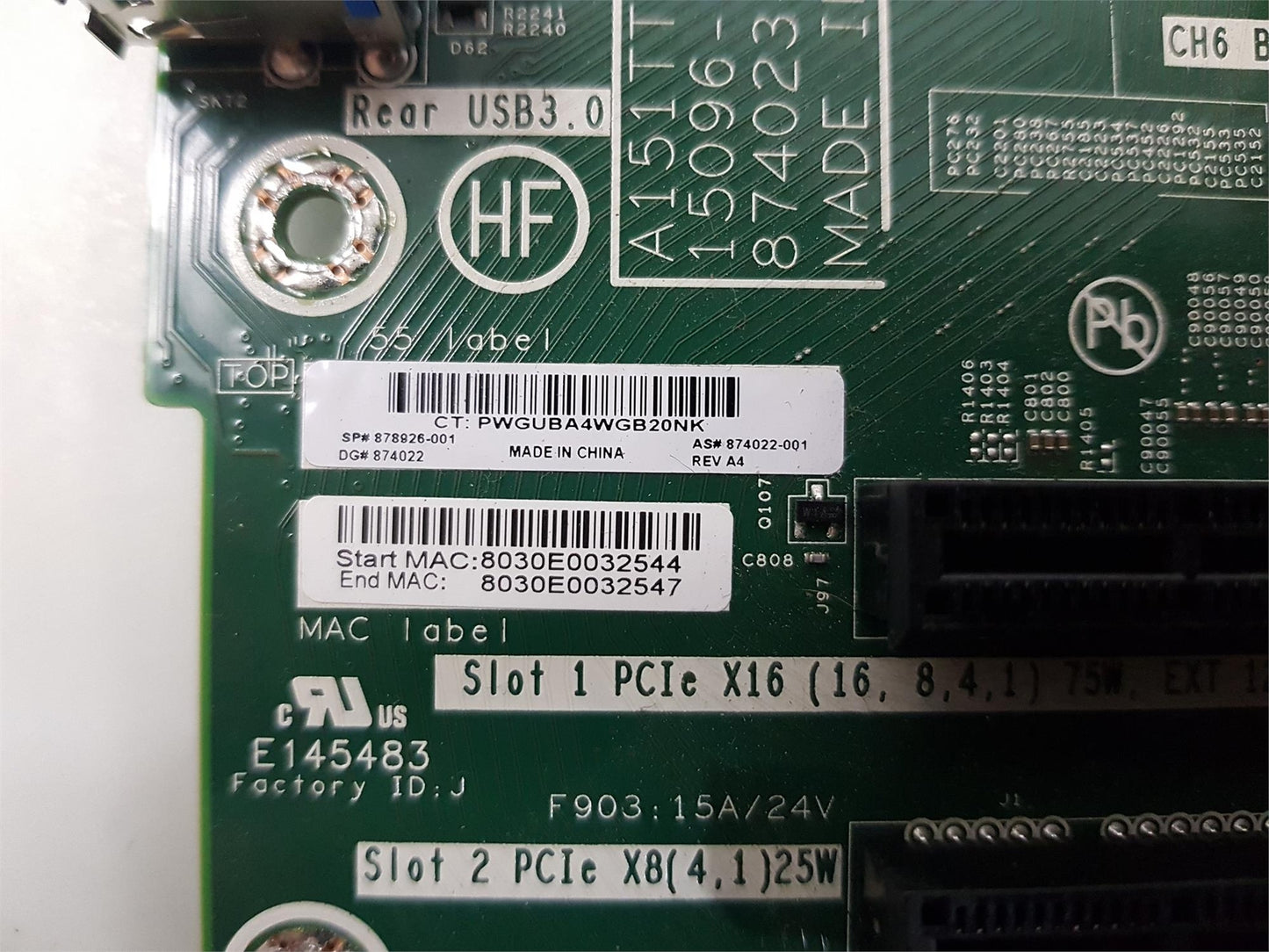 HP ProLiant ML110 G10 Socket 3647 DDR4 Server Motherboard 874022-001 878296-001