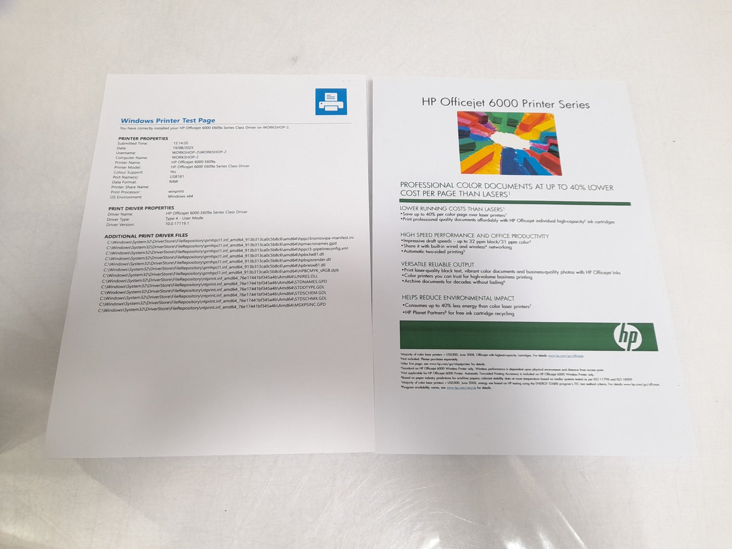 HP OfficeJet 6000 USB LAN A4 Colour InkJet Printer - CB051A