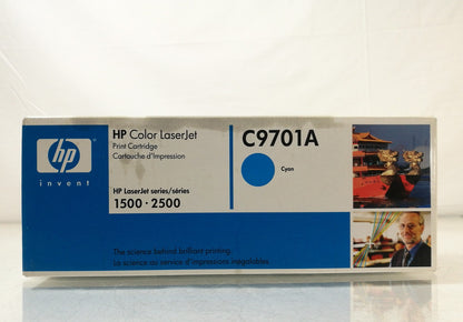 Genuine HP C9701A Cyan Toner Print Cartridge for LaserJet 1500 2500