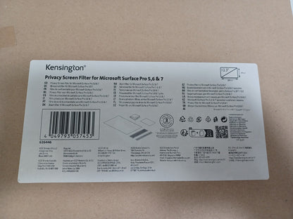Kensington Privacy Screen Filter For Microsoft Surface Pro 5, 6 & 7 626446