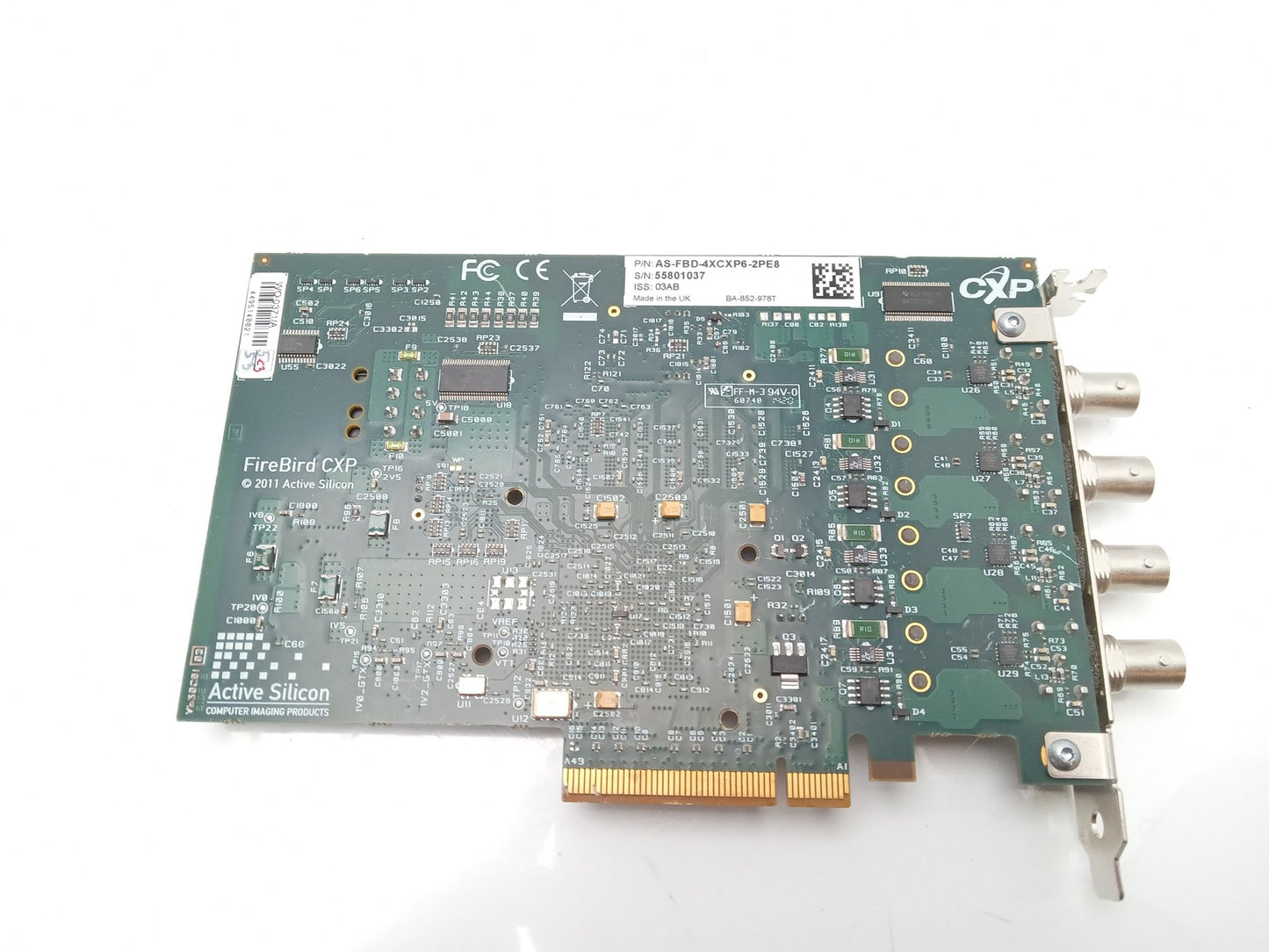 Active Silicon FireBird CXP Frame Grabber Card AS-FBD-4XCXP6-2PE8 - No Heatsink